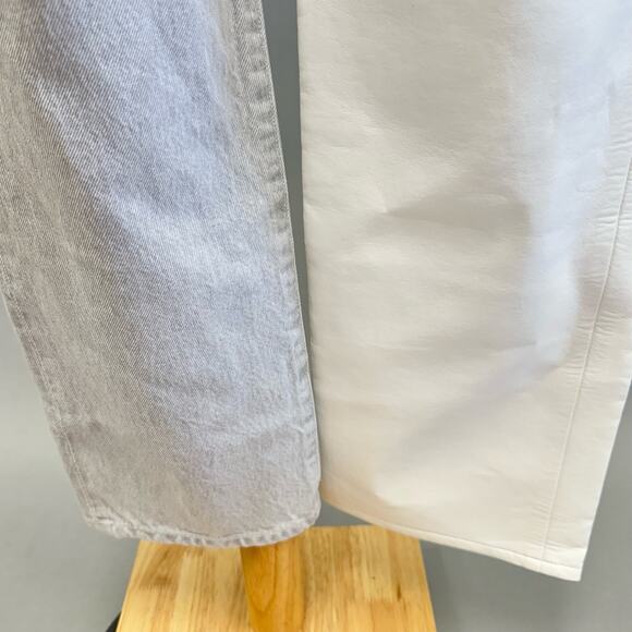 Agolde Pieced '90s Pinch Waist Jeans in Coin/Lace Recycled LeatherSize 28 NWT - Picture 9 of 16